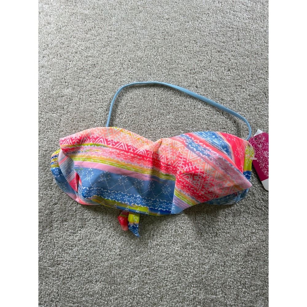 Hula Honey Women's Swimwear Bikini Top Size M Multicolor Nylon Spandex